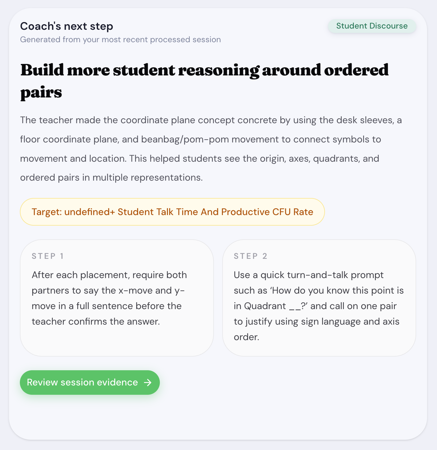 CoGuide suggested next step preview